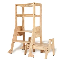 My Duckling Solid Wood Adjustable Learning Tower 3in1 - Deluxe (Duck Stool Handle)
