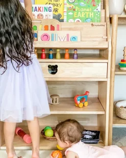 My Duckling Solid Wood 2in1 Display Bookcase (Bear)
