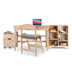My Duckling Solid Wood Kids Study Desk & Chair Complete Set
