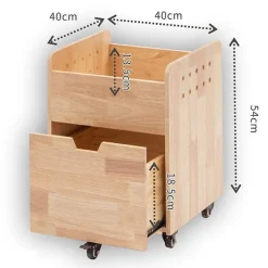 My Duckling Solid Wood Mobile Storage Unit