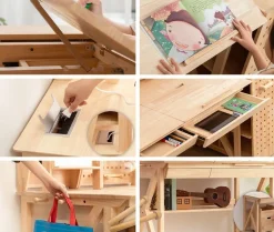 My Duckling Solid Wood Study Desk With Easel