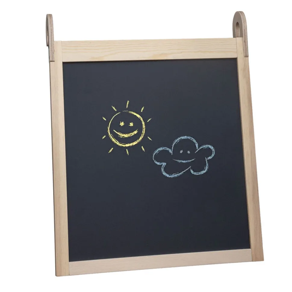 My Duckling Wooden Frame Magnetic Whiteboard with Hooks - Natural