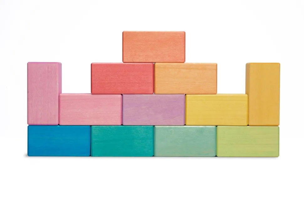Ocamora 12 Rectangular Blocks - Coloured