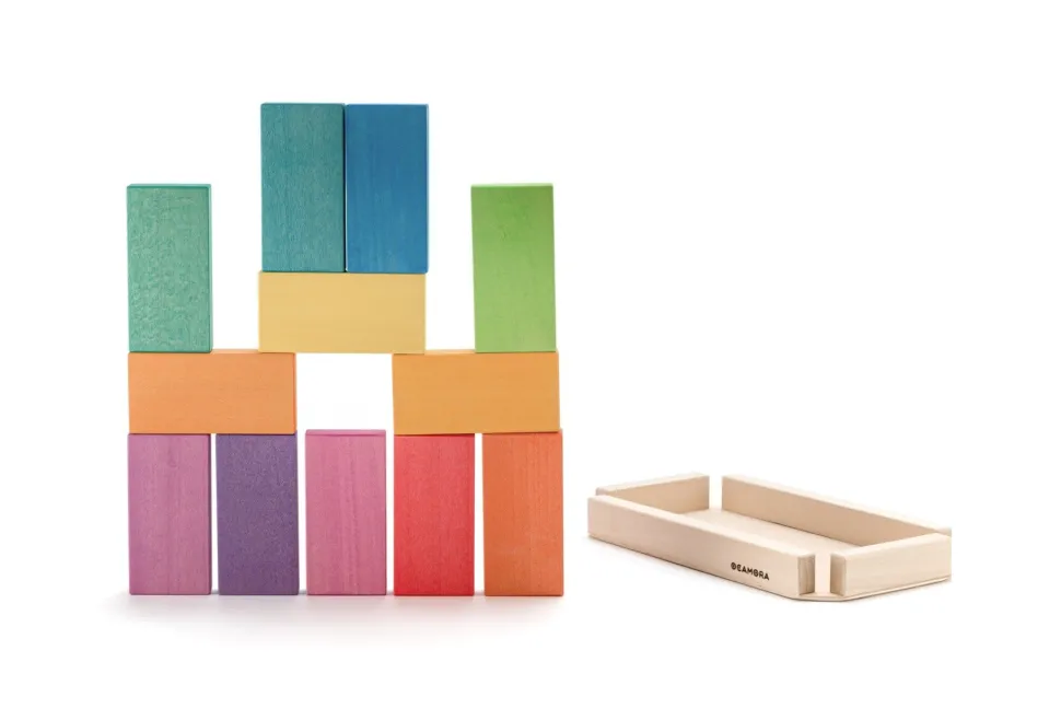 Ocamora 12 Rectangular Blocks - Coloured