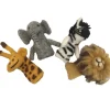 Papoose Toys - African Animal Finger Puppets (4 Piece Set)