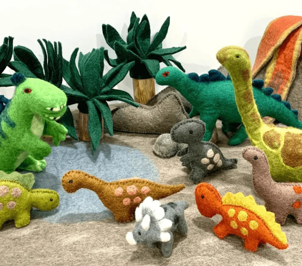 Papoose Toys - Dinosaurs Natural (5 Piece Set)