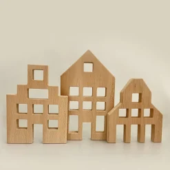 Papoose Toys - Dutch Wood Houses (3 Piece Set)
