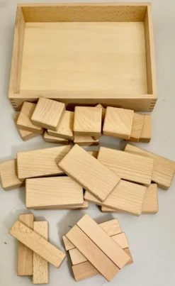 Papoose Toys - Mixed Natural Wood Blocks (30 Piece Set)