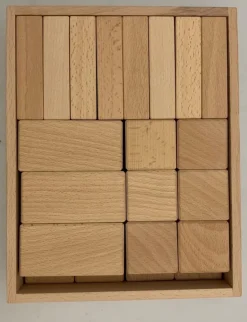 Papoose Toys - Mixed Natural Wood Blocks (30 Piece Set)