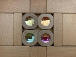 Papoose Toys - Mixed Natural Wood Blocks (30 Piece Set)