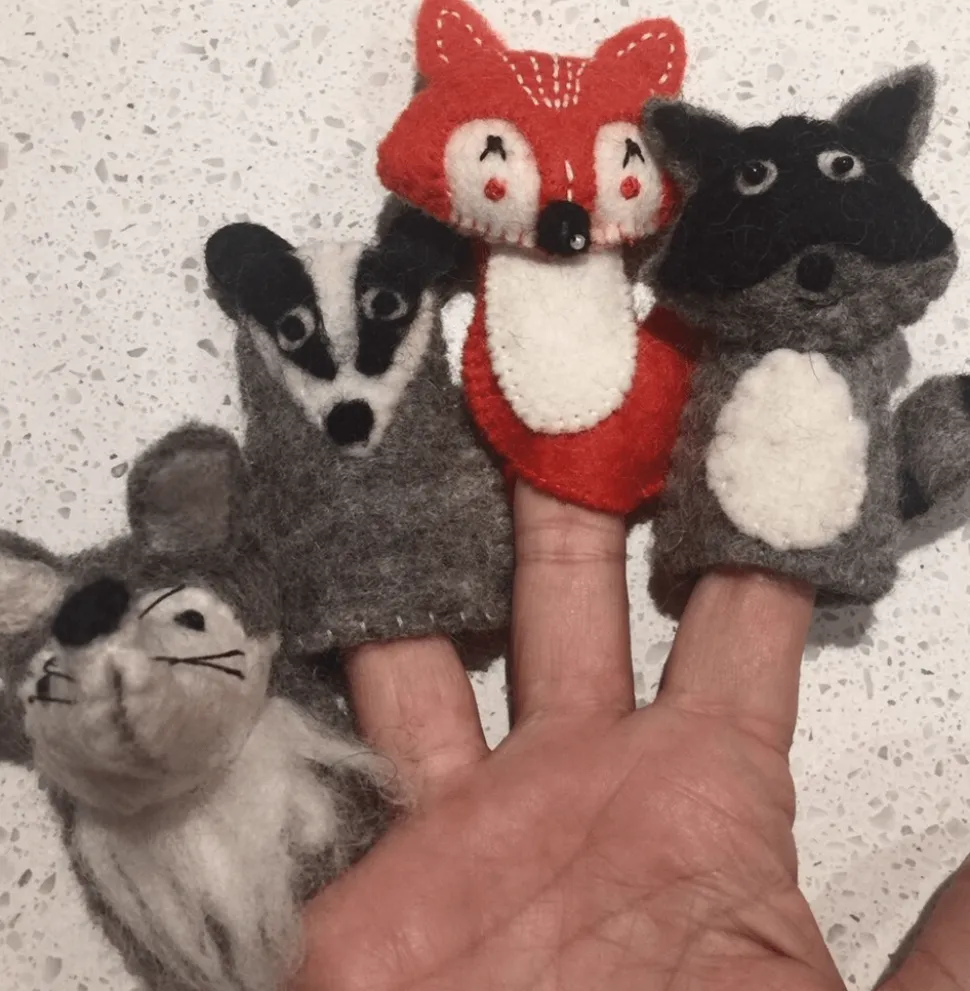 Papoose Toys - Woodland Finger Puppets (4 Piece Set)
