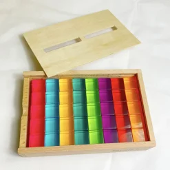 Papoose Toys Bright Lucite Cubes 40pcs
