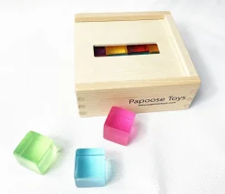 Papoose Toys Bright Lucite Cubes/16pc