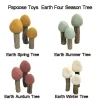 Papoose Toys Earth Four Season Trees Set of 12