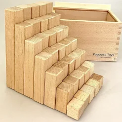 Papoose Toys Natural Steps 35 Piece
