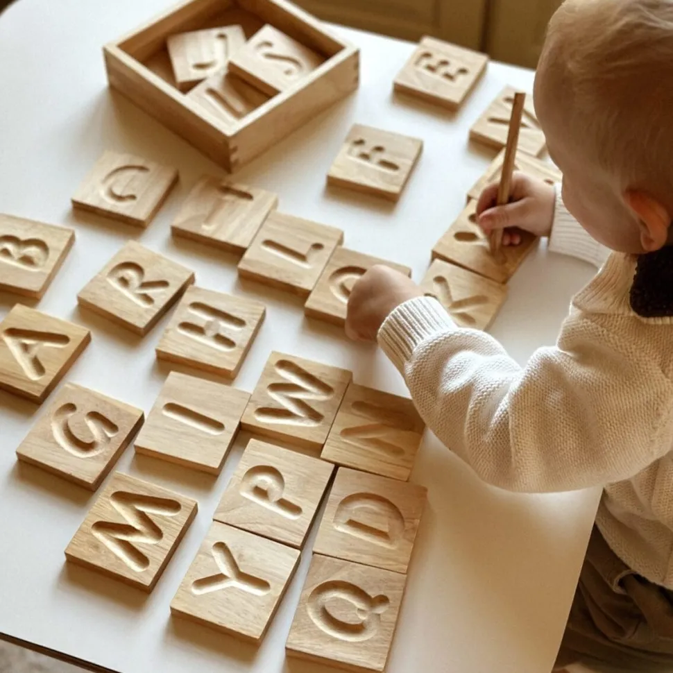QToys Capital Letter Spelling Tiles