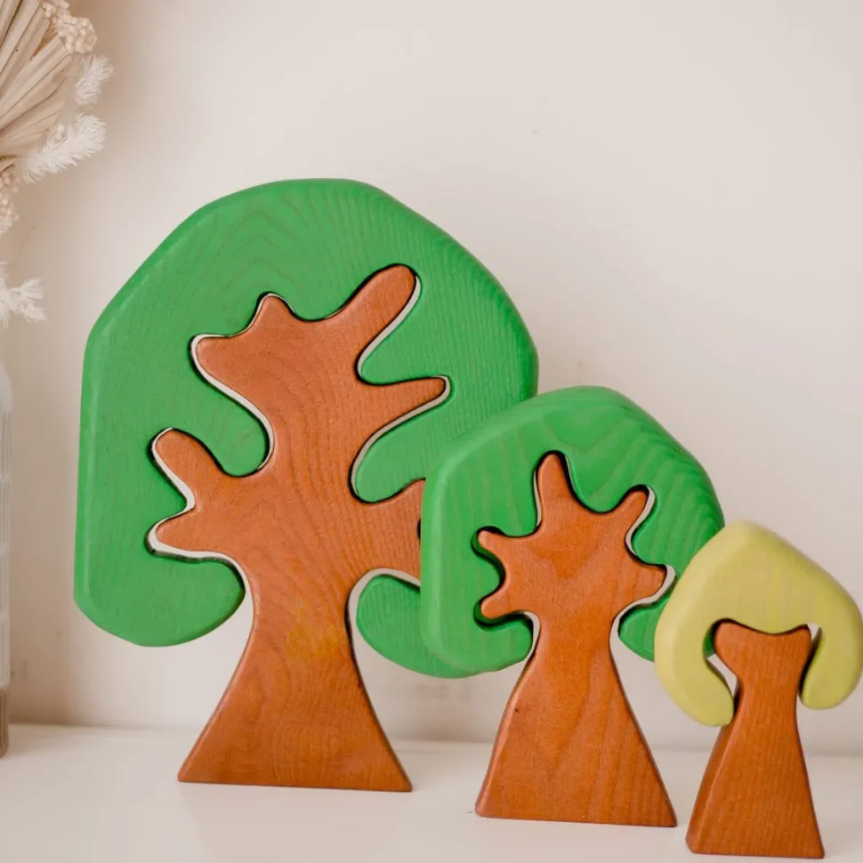 QToys Coloured Wooden Trees