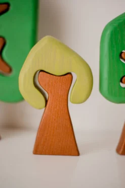 QToys Coloured Wooden Trees