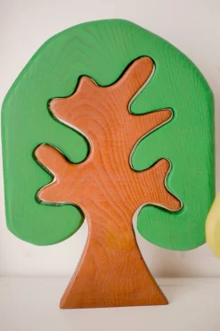 QToys Coloured Wooden Trees