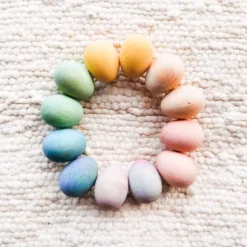 QToys DIY Wooden Eggs (set of 12)