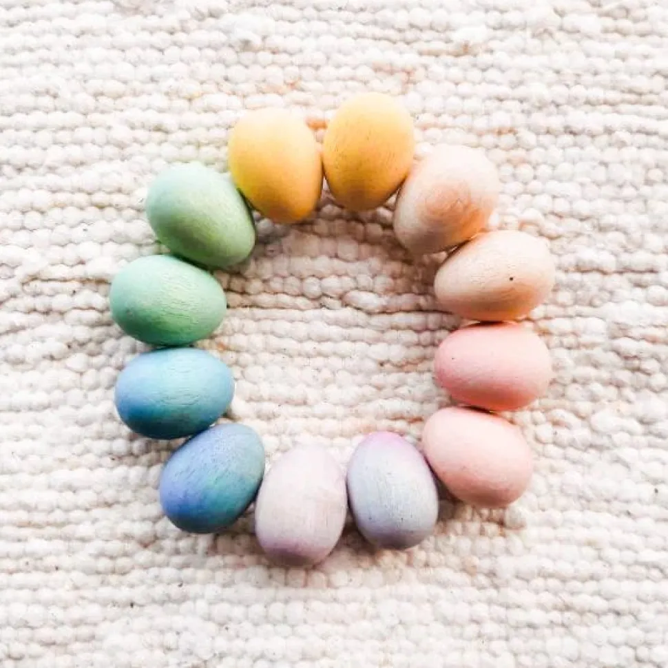 QToys DIY Wooden Eggs (set of 12)