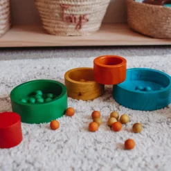 QToys Natural Colored Stacking and Nesting Bowls