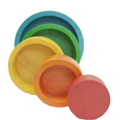 QToys Natural Colored Stacking and Nesting Bowls