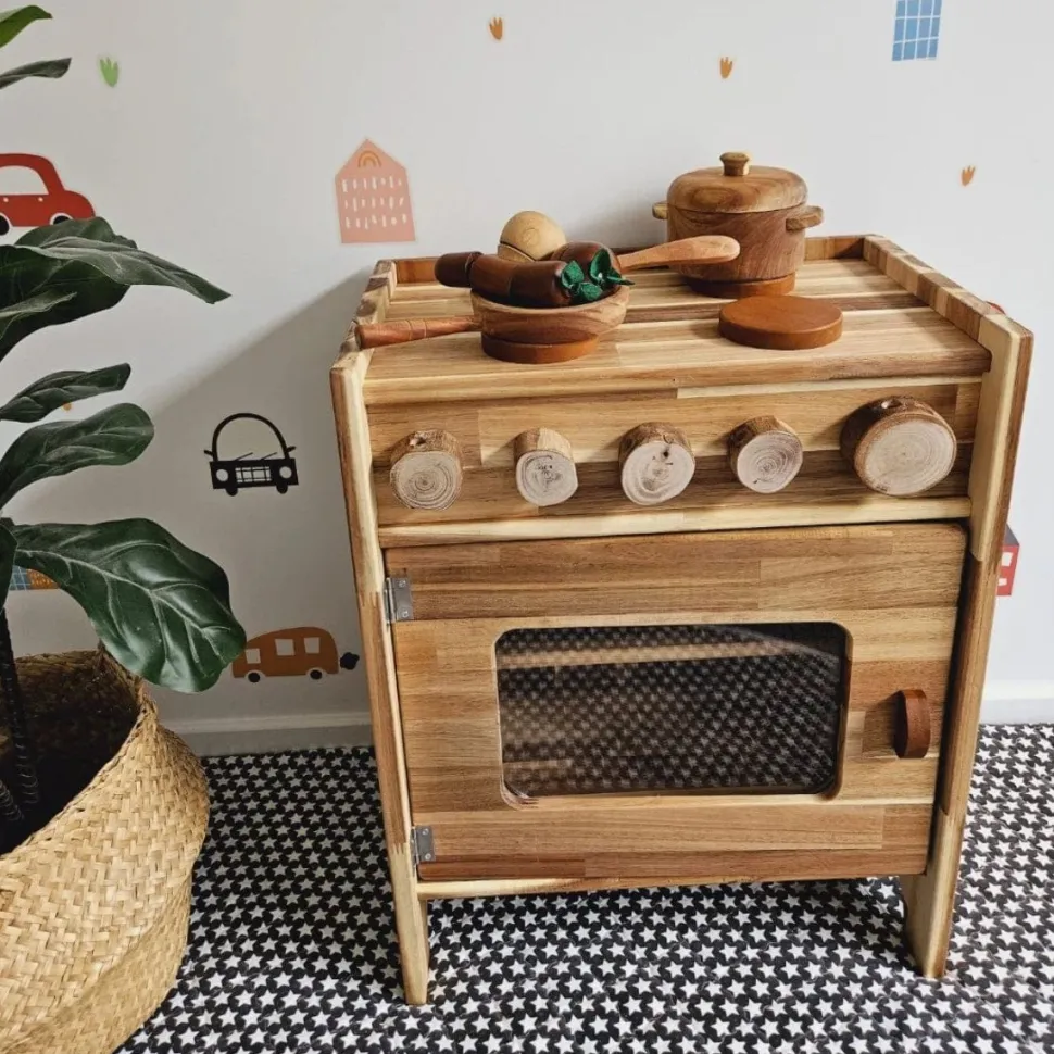 QToys Natural Wooden Stove