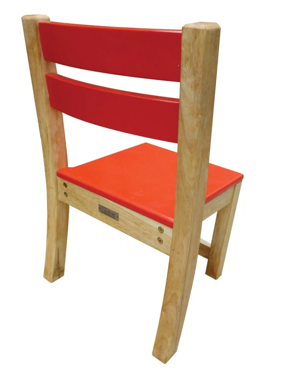 QToys Red Top Timber Table with 2 Matching Chairs