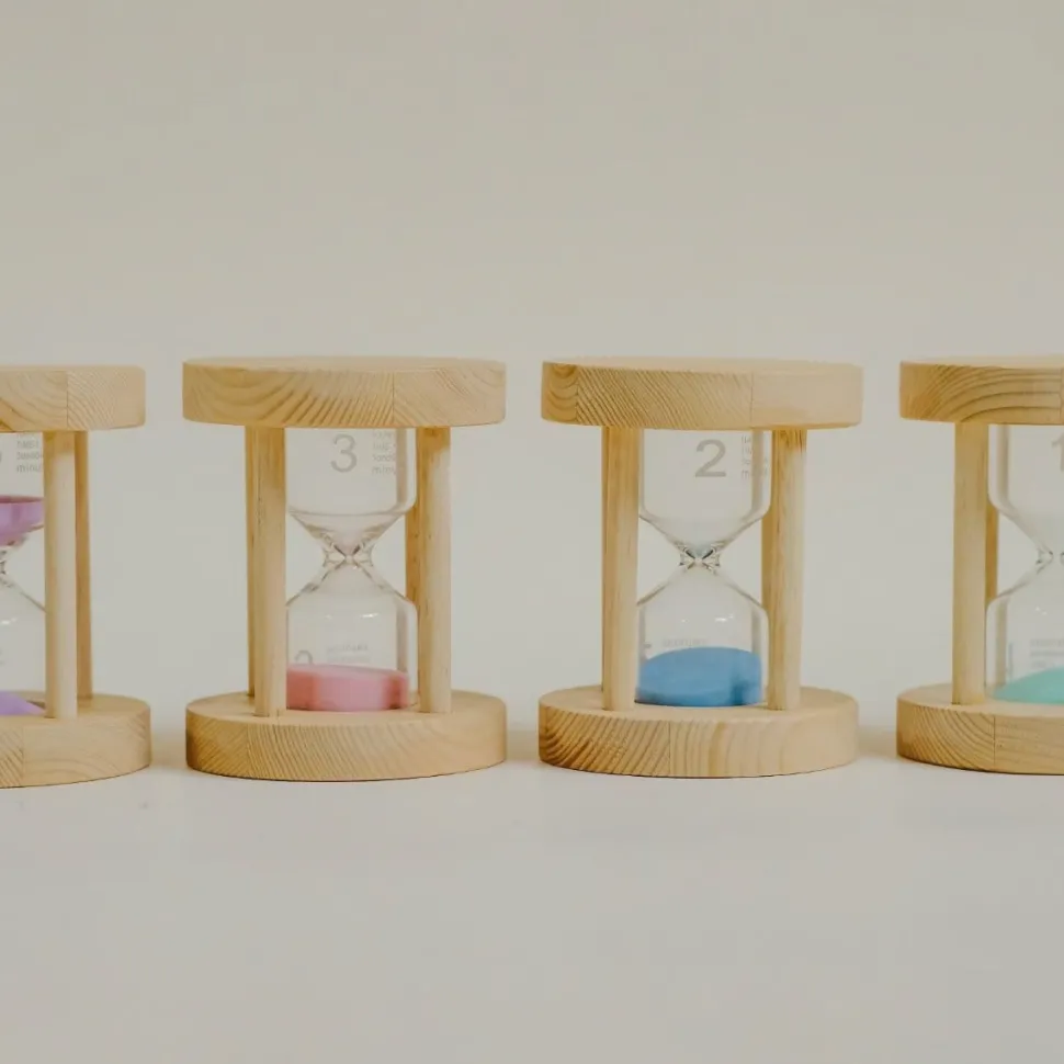 QToys Wooden Sand Timers Set of 4