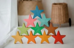 QToys Wooden Stars Set of 10