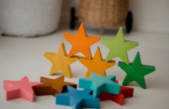 QToys Wooden Stars Set of 10