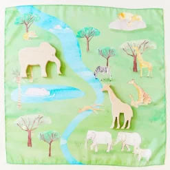Sarah's Silks Mini Playsilk - Safari Playmap