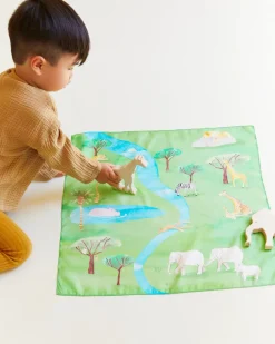 Sarah's Silks Mini Playsilk - Safari Playmap