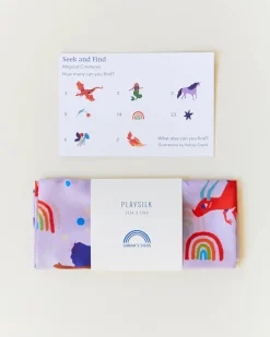 Sarah's Silks Playsilk Seek and Find - Rainbow Creature