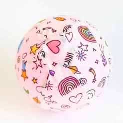 Sarah's Silks Rainbow Sky Coloring Balloon Ball + Playsilk Marker Set