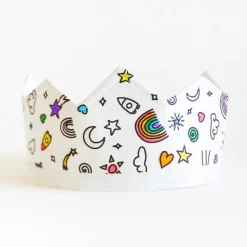 Sarah's Silks Rainbow Sky Coloring Crown & Playsilk Markers Set