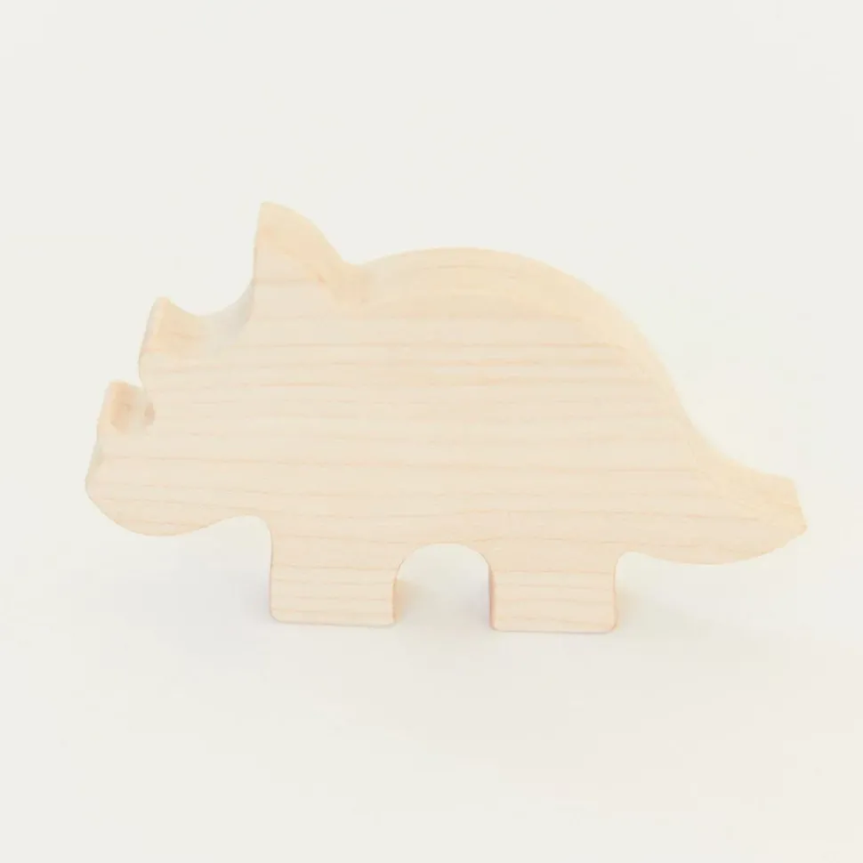 Sarah's Silks Wooden Animal Triceratops