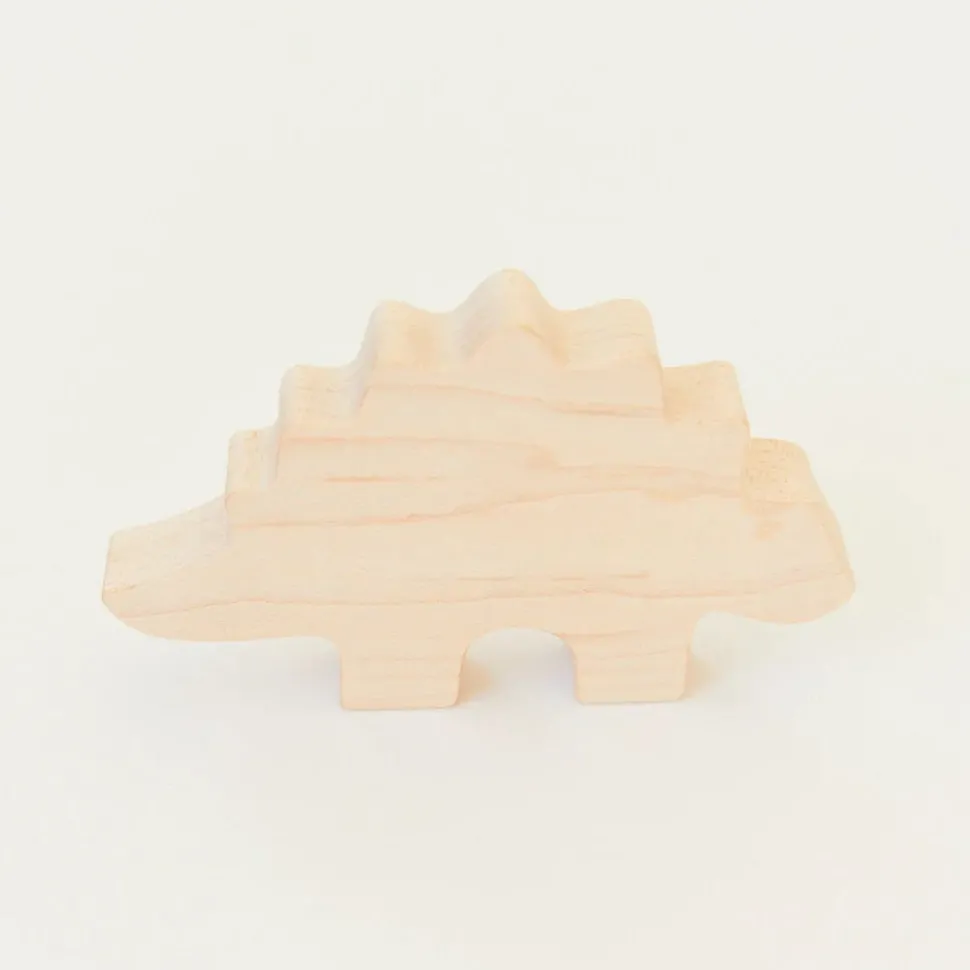 Sarah's Silks Wooden Animal Stegosaurus (Maple)