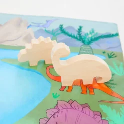 Sarah's Silks Wooden Animal Triceratops