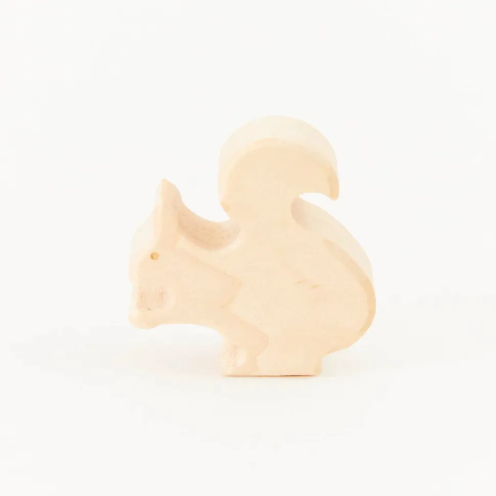 Sarah's Silks Wooden Animal Squirrel Maple
