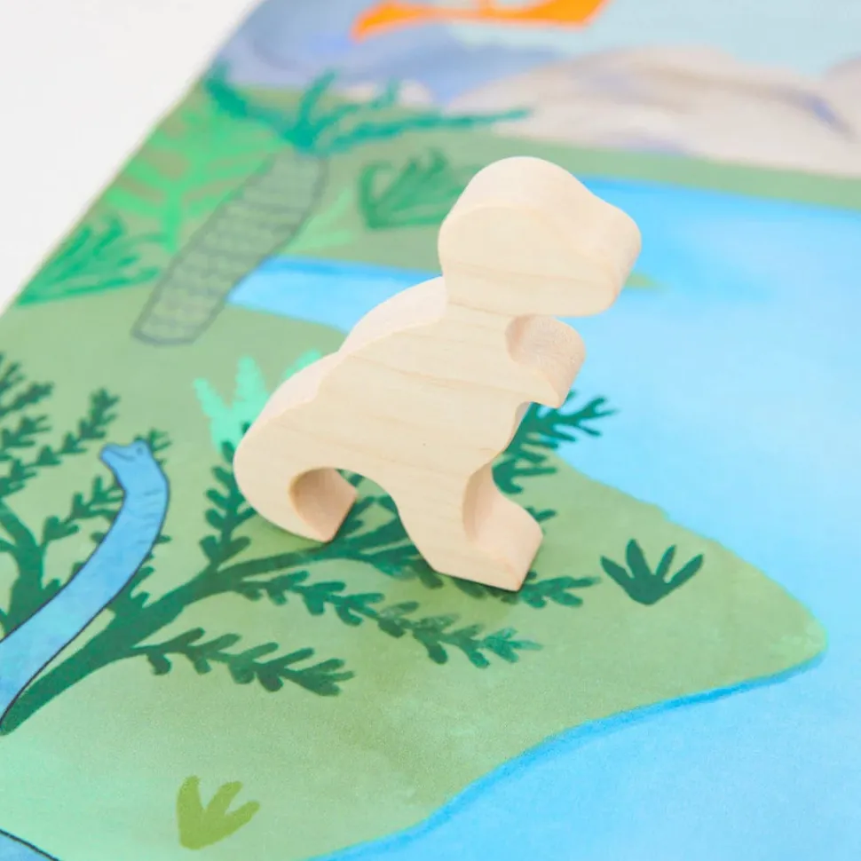 Sarah's Silks Wooden Animal Tyrannosaurus