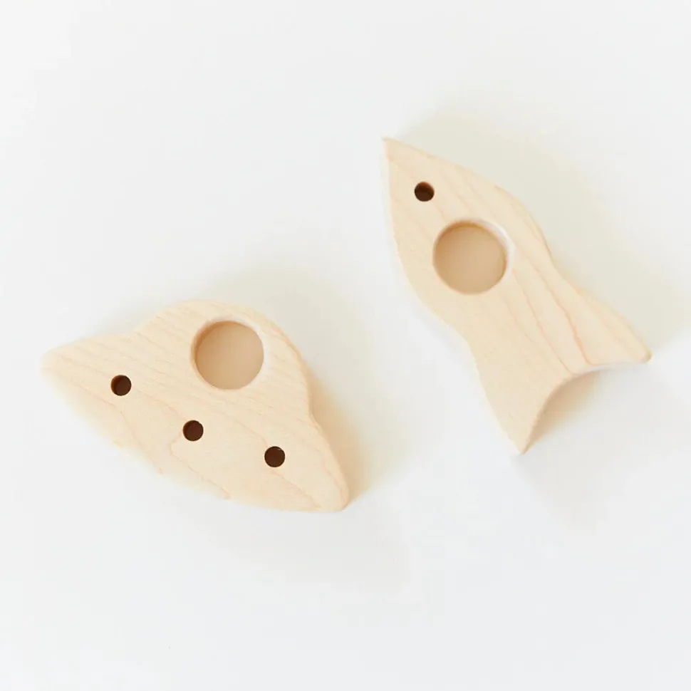 Sarah's Silks Wooden Toy - Rocketship - Maple