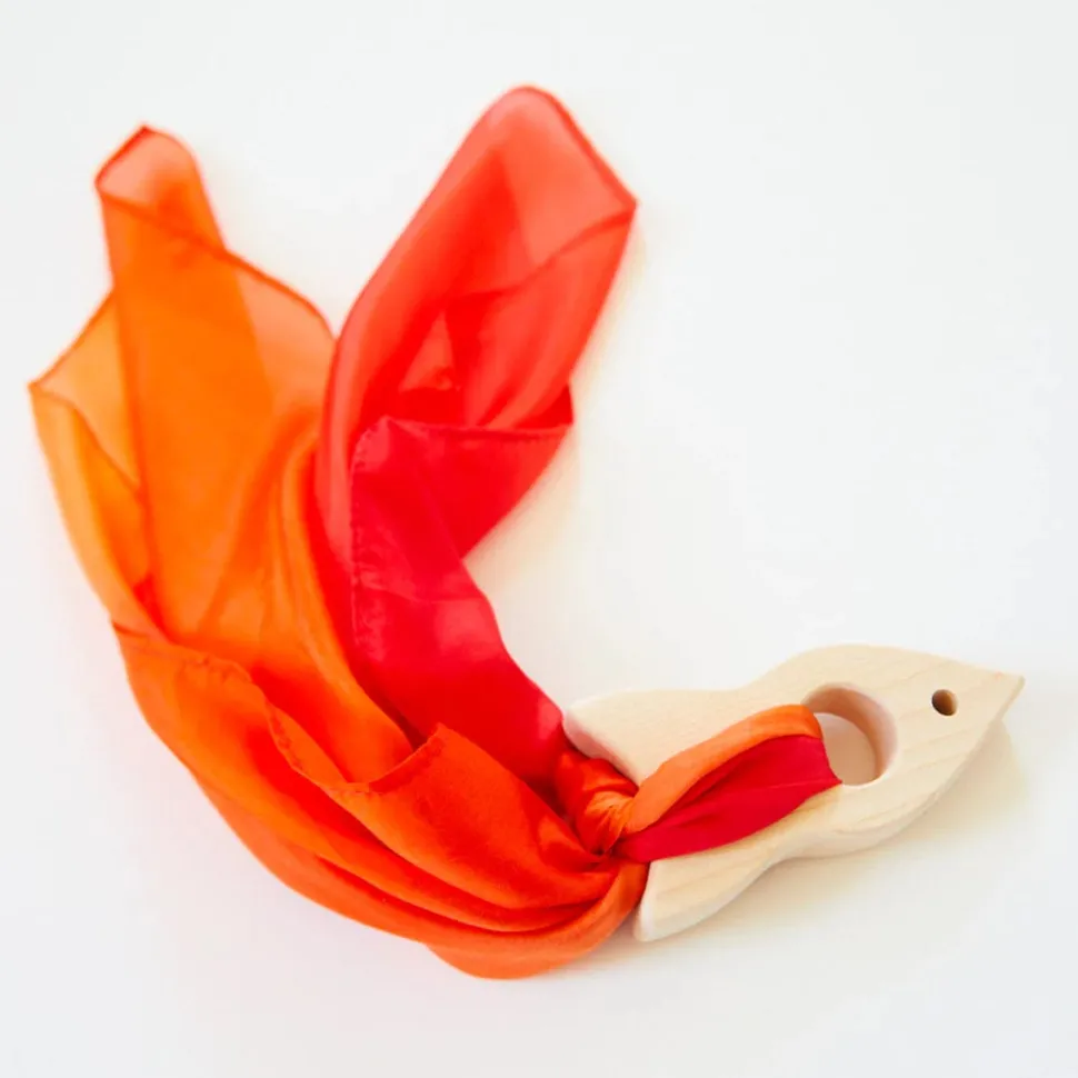 Sarah's Silks Wooden Toy - Rocketship - Maple