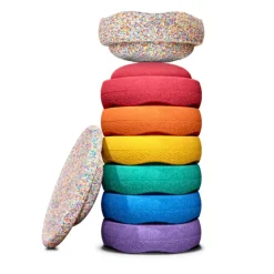 Stapelstein Original Rainbow Classic Complete (Set of 8) + Super Confetti Board