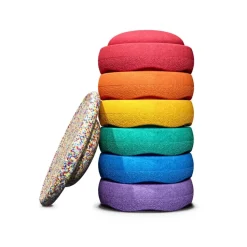 Stapelstein Original Rainbow Classic Set of 7 + Super Confetti Board