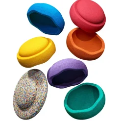 Stapelstein Original Rainbow Classic Set of 7 + Super Confetti Board