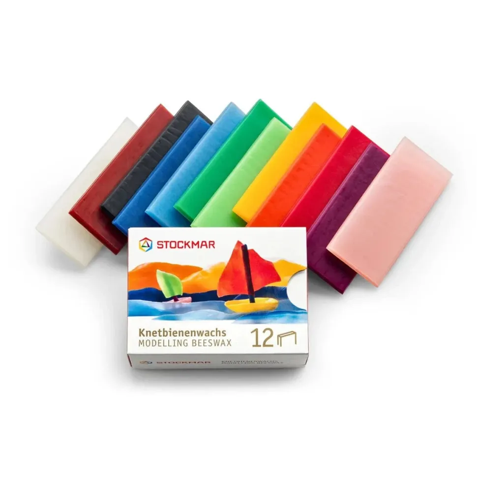 Stockmar Modelling Beeswax 12 Assorted Colours