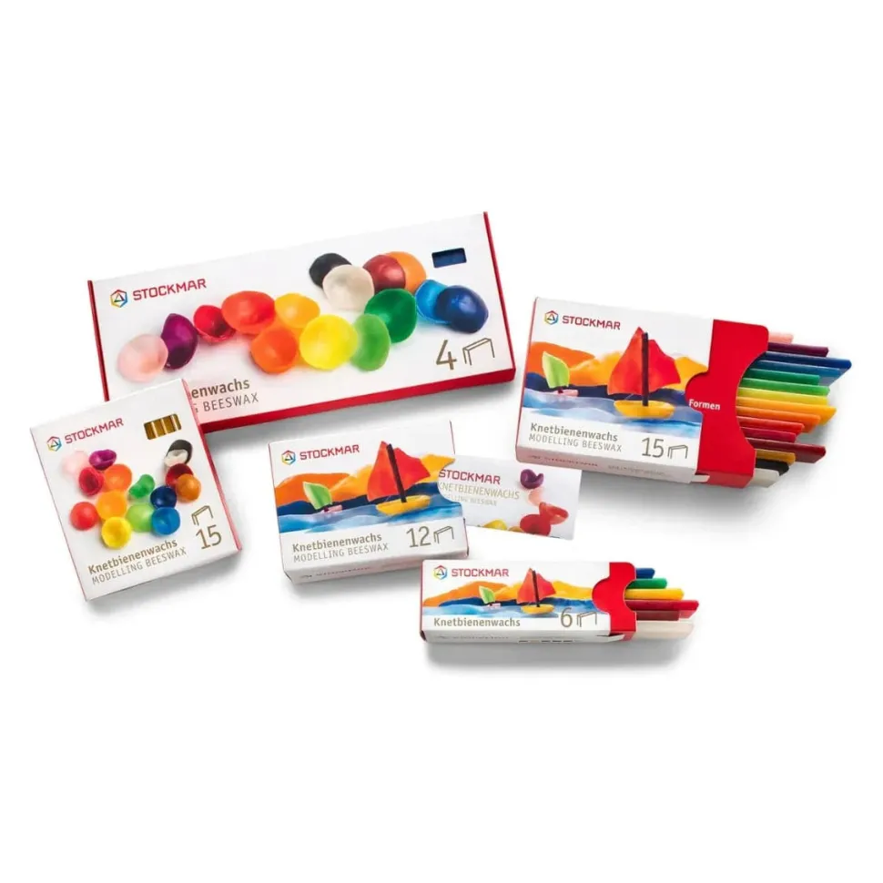 Stockmar Modelling Beeswax 12 Assorted Colours