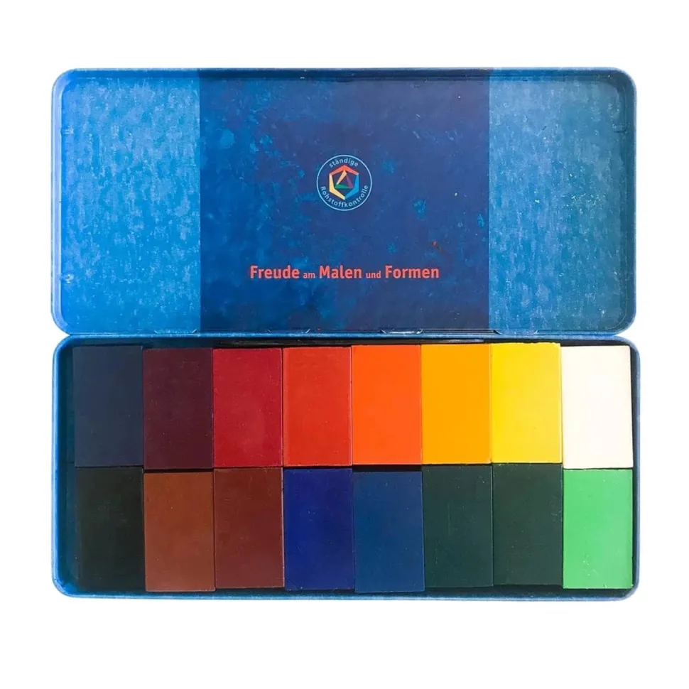Stockmar Wax Crayons 16 Blocks in Tin